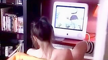 Hot Woman Caught Masturbating on Porn Video by Roommate