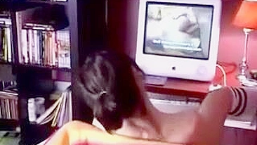 Hot Woman Caught Masturbating on Porn Video by Roommate