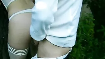 Hot Fuck in the Woods Husband and Wife