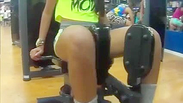 Hot Gym Chick Caught On Cam Engaging In Steamy Workout Routines!