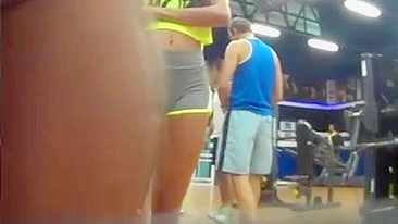 Hot Gym Chick Caught On Cam Engaging In Steamy Workout Routines!
