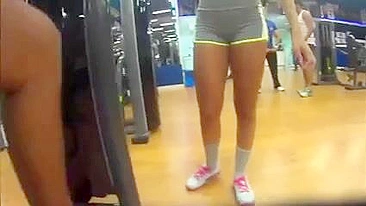 Hot Gym Chick Caught On Cam Engaging In Steamy Workout Routines!