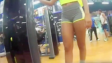 Hot Gym Chick Caught On Cam Engaging In Steamy Workout Routines!
