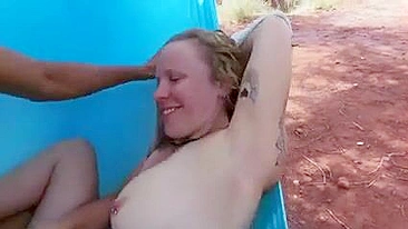 Sexy Hippie Girl Doing Dirty Anal Outdoor In The Wooded Wilderness