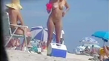 Spying with Camera at the Beach Naked Women