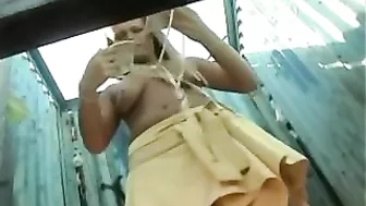 Spy Camera Captures Hot, Naked Woman Undressing In Cabin