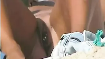 Salacious, Aging, Buxom Women At The Beach Are Voyeuristically Filmed