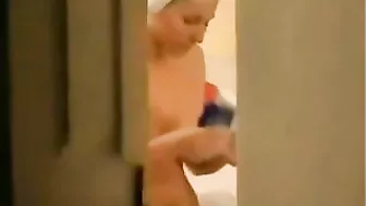 Sneaky Brothers Catching Their Girlfriend Masturbating In The Intimate Bedroom