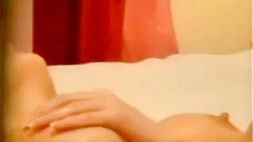 Sneaky Brothers Catching Their Girlfriend Masturbating In The Intimate Bedroom