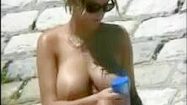 Nudists French Beach Riviera Hot Ladies with Naked Boobs