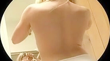 Sneaky Camera Captures Nude, Hot Blonde In Dressing Room