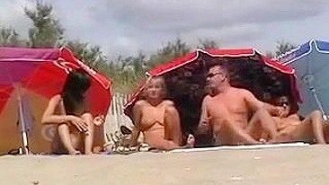 Amazing Big Natural Boobs Caught At Beach On Voyeur Camera