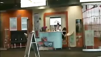 Two Sexually Aroused Women Caressing Their Most Intimate Parts In Public