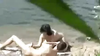 Exhibitionist Sex at the Beach Caught on Voyeur Camera