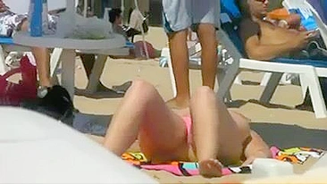 Pervy Hottie-Filming At Topless Beach: Watch 'Em Ogle!