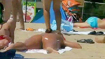 Pervy Hottie-Filming At Topless Beach: Watch 'Em Ogle!