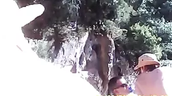 Playa nudista de voyeur