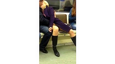 Public Metro Masturbation Guy Fingers Pussy of Girl