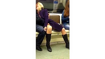 Public Metro Masturbation Guy Fingers Pussy of Girl