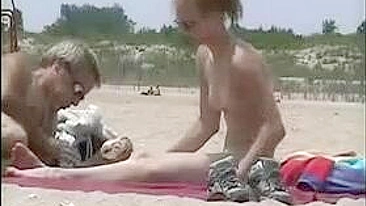 Surreptitiously Filmed Footage Of Two Beach-Going Girls Sans Tops