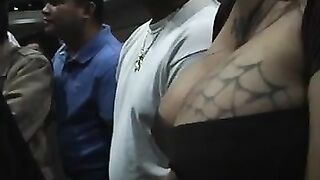 Shocking! Candid Camera Films Woman With Massive Big Boobs