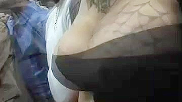 Shocking! Candid Camera Films Woman With Massive Big Boobs