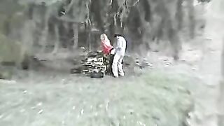 Couple Filmed by Friend Fucking in the Woods