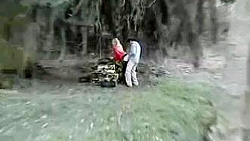 Couple Filmed by Friend Fucking in the Woods