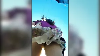 Candid Upskirt Video Of A Scorching Hot Pussy, Voyeuristic Delight