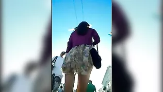 Candid Upskirt Video Of A Scorching Hot Pussy, Voyeuristic Delight