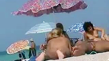 Hot Naked Pussy Video at the Beach Filmed on Voyeur Camera