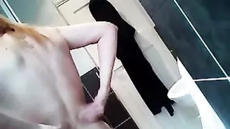 Verborgen Voyeur Video in de badkamer Naakt mama bespioneerd Cam