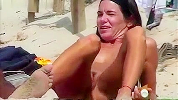 Awesome Naked Topless Boobs at the Local Beach
