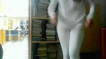 Sexy Naked Girl Goes Wild In Public Library!