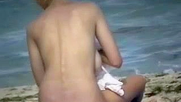 Surprise! Glorious Nude Big Boobies On Sunny Spain's Shore!