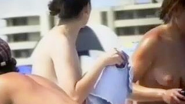 Surprise! Glorious Nude Big Boobies On Sunny Spain's Shore!