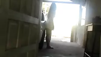 Hidden Voyeur Hot Girl Plays with Dildo on Car in Public