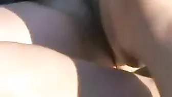 Amateur Girl Flashes Her Hairy Pussy in Broad Daylight