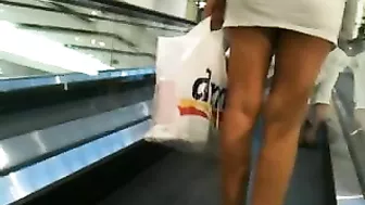 Mature Woman with Nice Legs Filmed Candid in Public Store