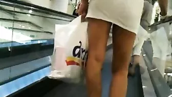 Mature Woman with Nice Legs Filmed Candid in Public Store
