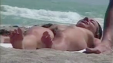 Privately Viewing Sexy Beach Vid, Feminine Pussies On Display