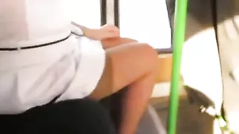 Secretly Captured Hot Upskirt Footage Of Sexy Stockings On Bus