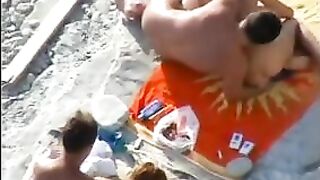 Fuck at the Beach Two Couples Filmed Voyeur