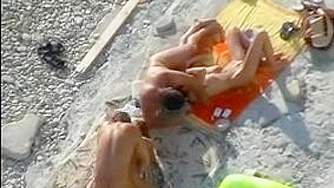 Fuck at the Beach Two Couples Filmed Voyeur