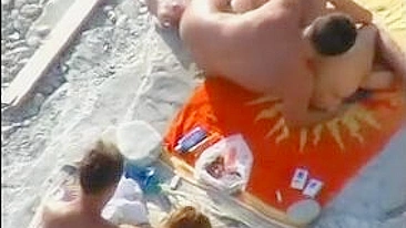 Fuck at the Beach Two Couples Filmed Voyeur