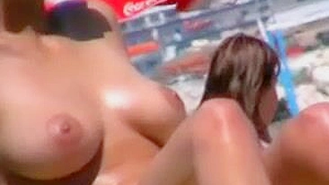 Watching Busty Beach Babes In Big Tits On The Beach Video!