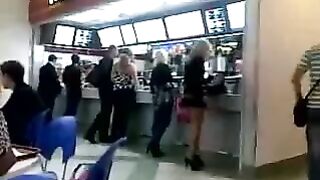 Hidden Camera Voyeur Films Sexy Woman in Tiny Panties at MC