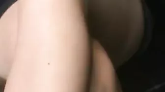 Glimmering, Sexy Exhibitionist Female Teases Her Pussy In A Bar