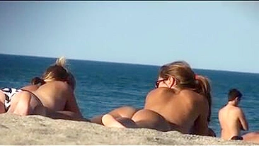 Simply Gorgeous, Enormous Titties Exposed On Nude Beach, Must-See Footage!