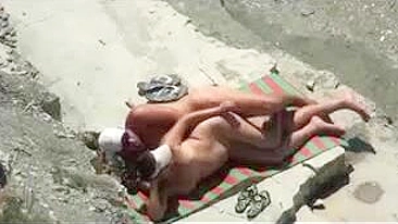 Sexy Couple Caught In Action By Beach Voyeur Camera